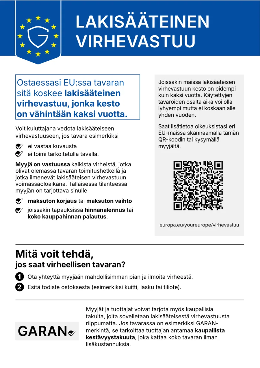 Oikeutesi: lakisääteinen virhevastuu