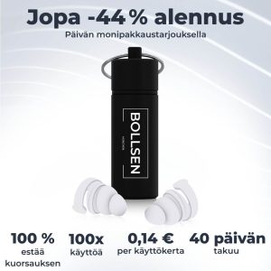 Säästä jopa 44 % BOLLSEN-kuulonsuojauksella