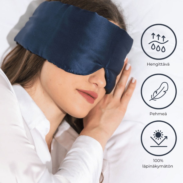 Nainen Deep Sleep Maskin ja Hyötyjen Symbolien Kanssa