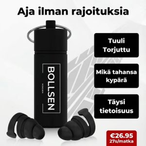 Moto+ -korvatulpat moottoripyöräilyyn