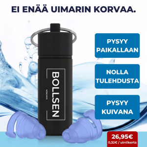 Watersafe+ -korvatulpat uimiseen