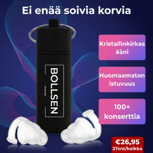 Music SoundPRO -korvatulpat konserteille, festivaaleille ja musiikkiin